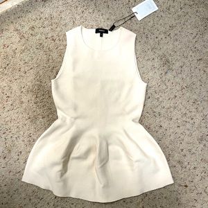 NEW with tag! Theory peplum shaped shell - Ivory - size S